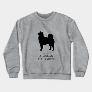 Alaskan Malamute Black Silhouette Crewneck Sweatshirt